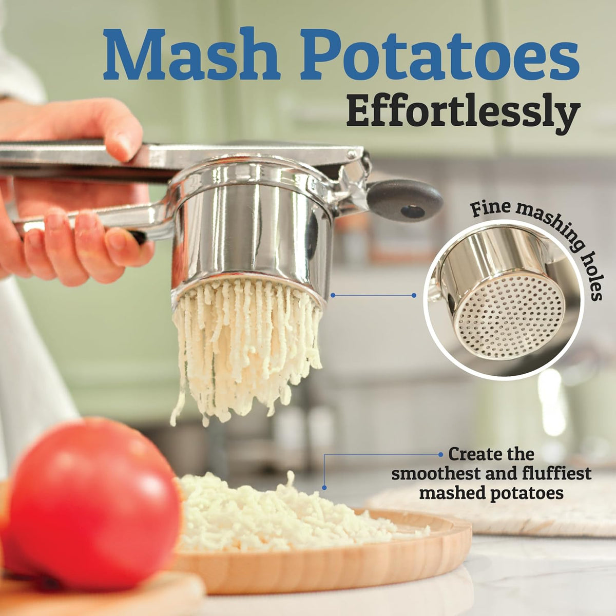 Heavy-Duty Stainless Steel Potato Masher Tool