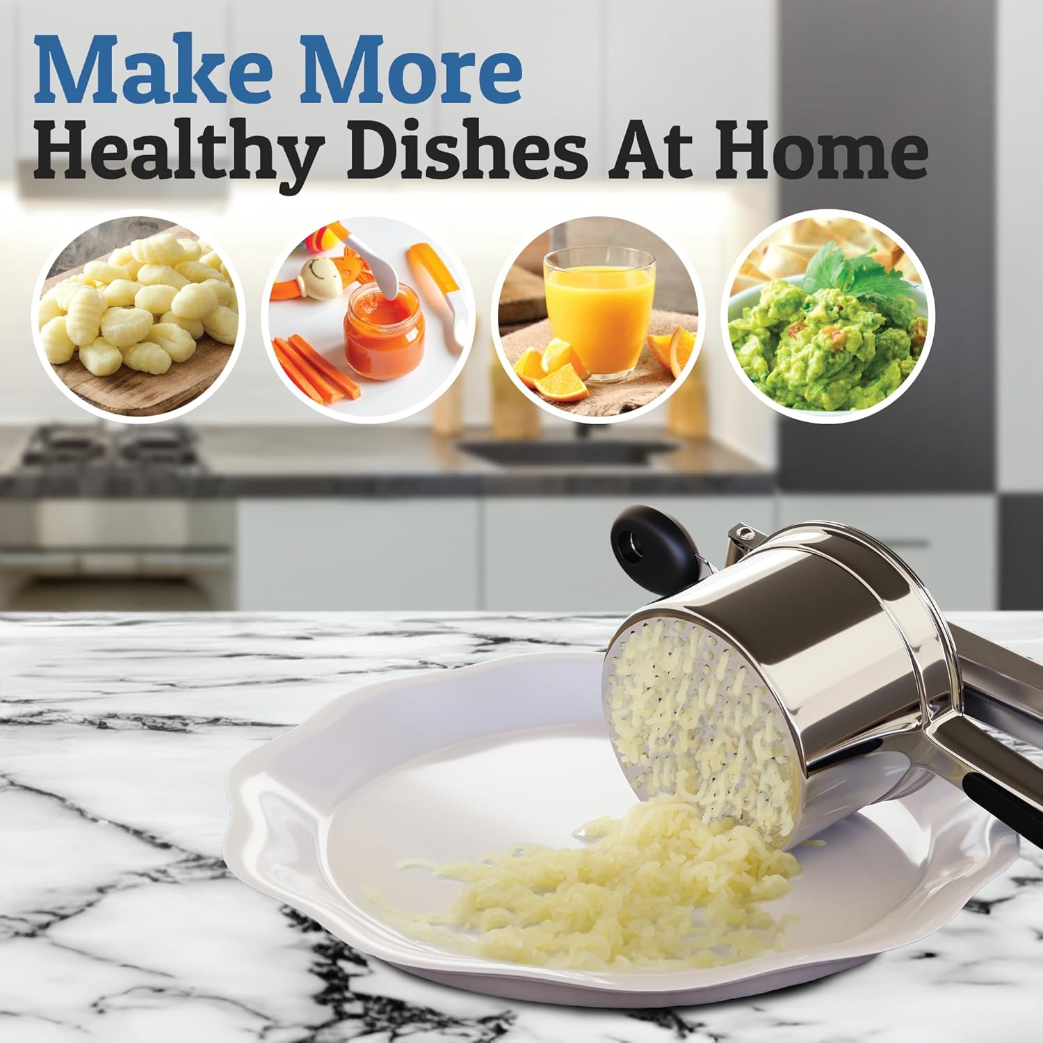 Heavy-Duty Stainless Steel Potato Masher Tool