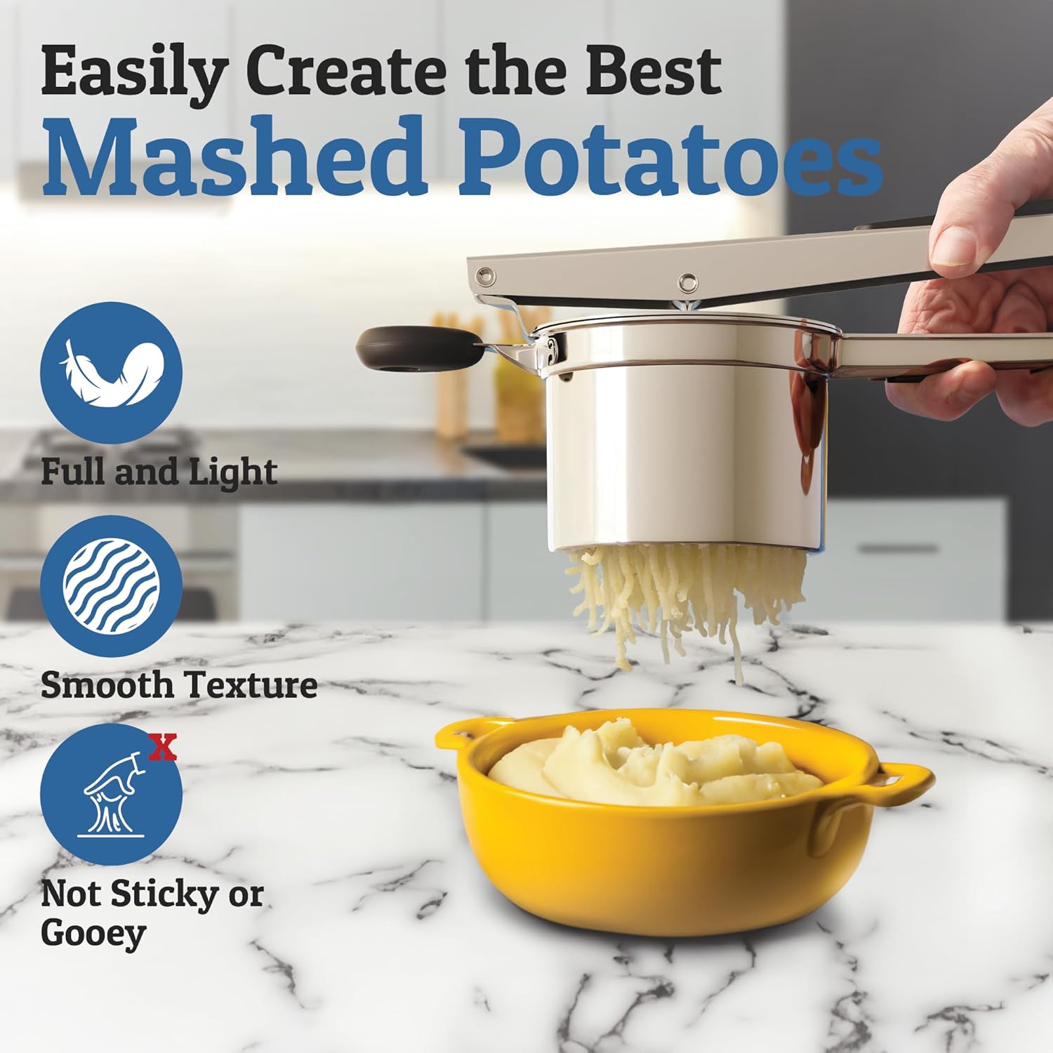 Heavy-Duty Stainless Steel Potato Masher Tool