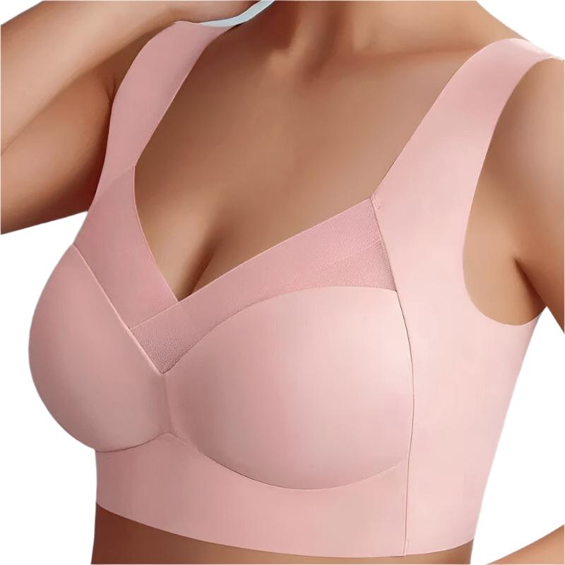 Women's Seamless Bra with Mesh Detail