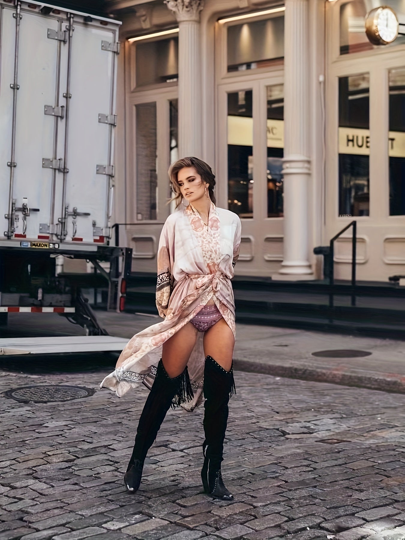 Floral Print Resort Kimono