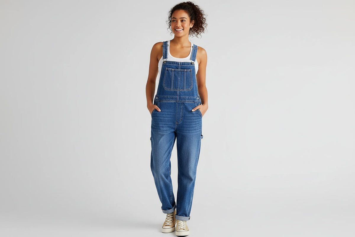 Esra Edgy Denim Overall