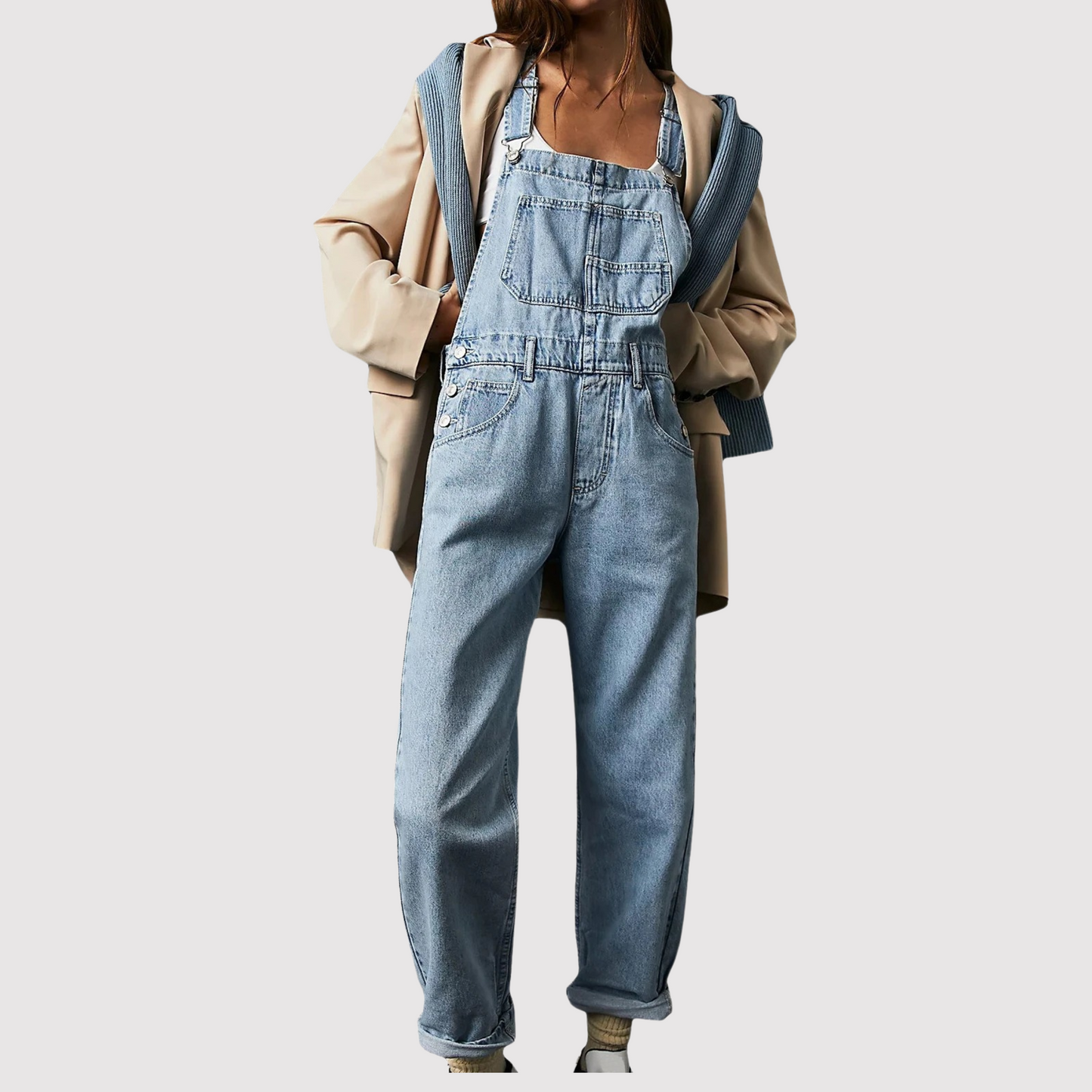Esra Edgy Denim Overall