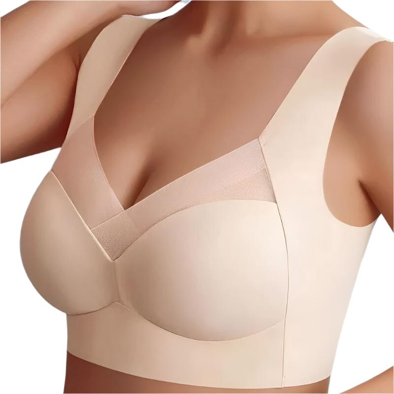 Women's Seamless Bra with Mesh Detail