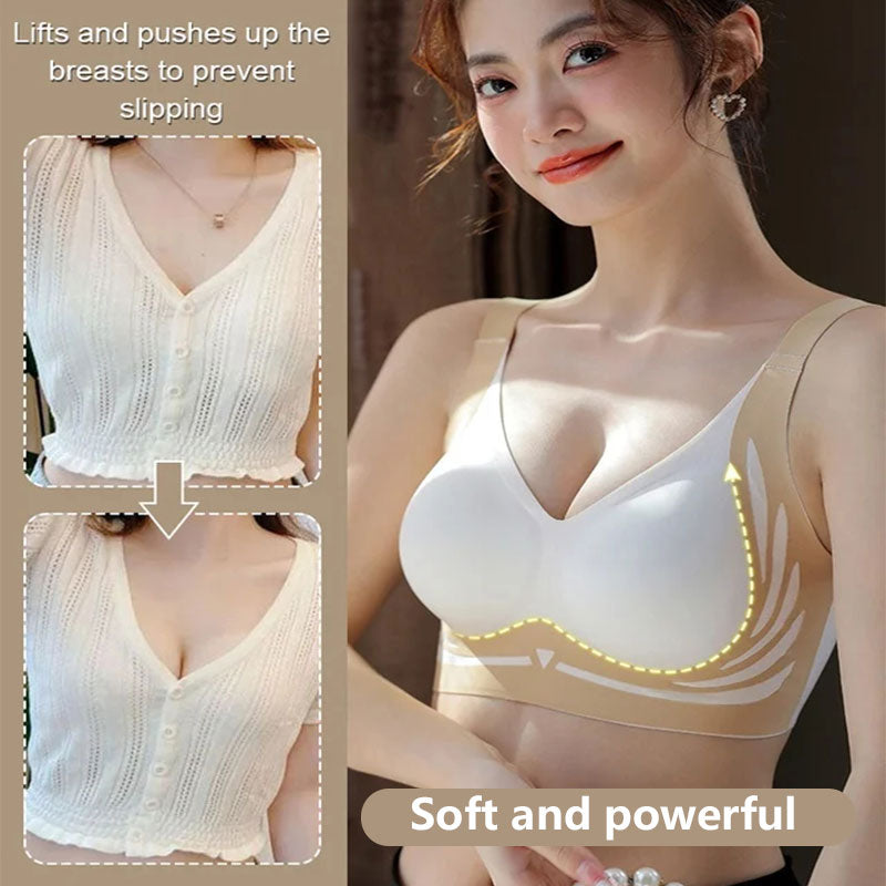 Lifting Wireless Push-Up Bra with Anti-Sagging Support