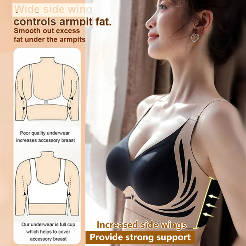 Lifting Wireless Push-Up Bra with Anti-Sagging Support