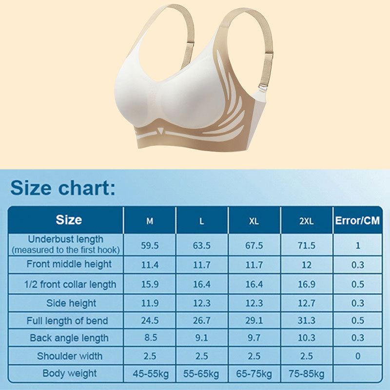 Lifting Wireless Push-Up Bra with Anti-Sagging Support
