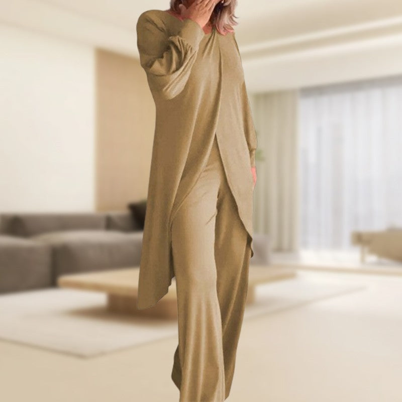 Two-Piece Set for Women - Soft Lightweight Top and Pants Outfit