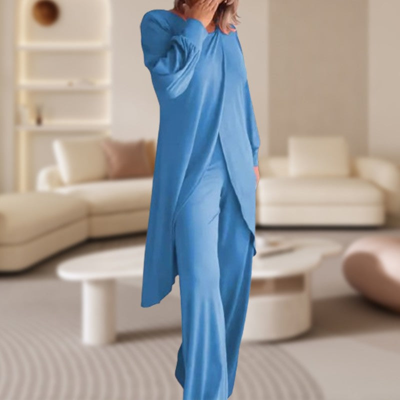 Two-Piece Set for Women - Soft Lightweight Top and Pants Outfit