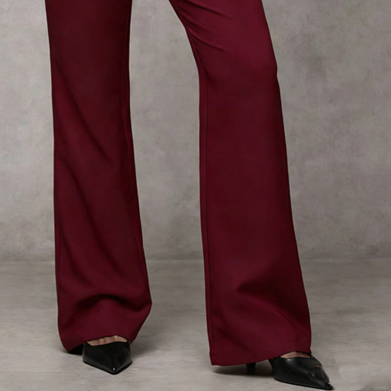 Elowra Tailored Flared Suit Trousers