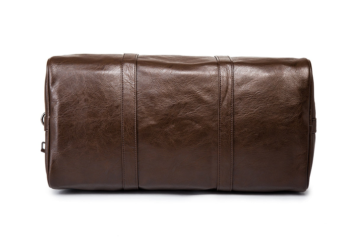 Large Capacity Lightweight Leather Travel Duffel