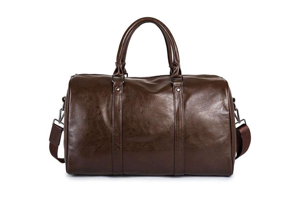 Large Capacity Lightweight Leather Travel Duffel