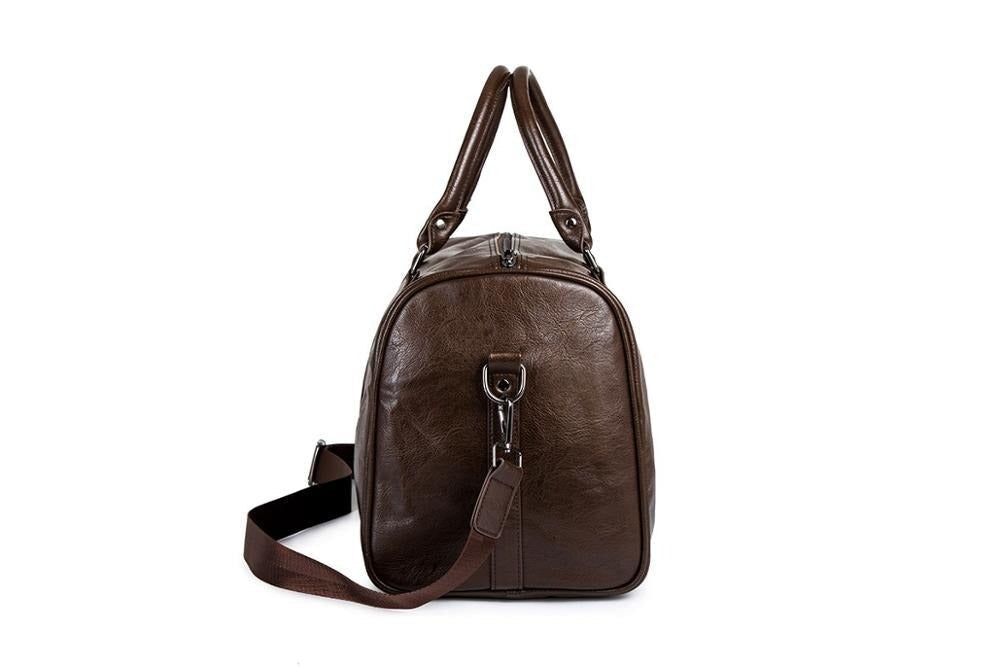 Large Capacity Lightweight Leather Travel Duffel
