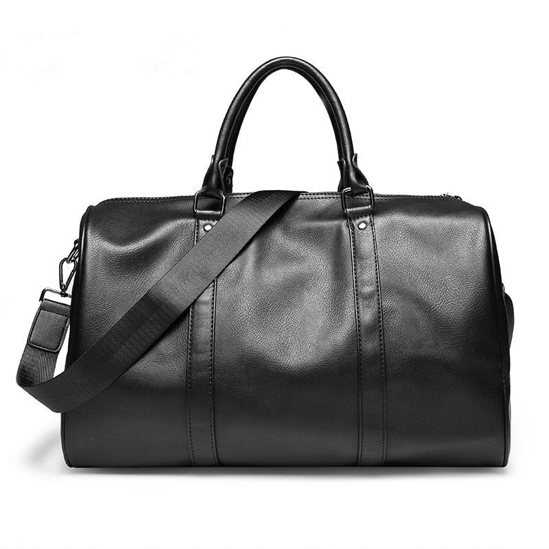 Large Capacity Lightweight Leather Travel Duffel
