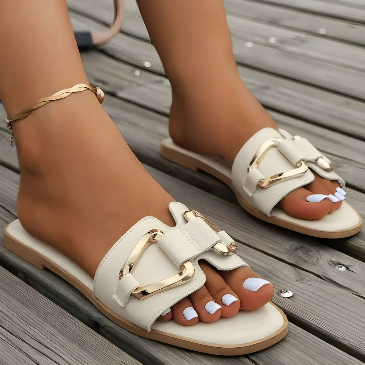 Flat Slide Sandals