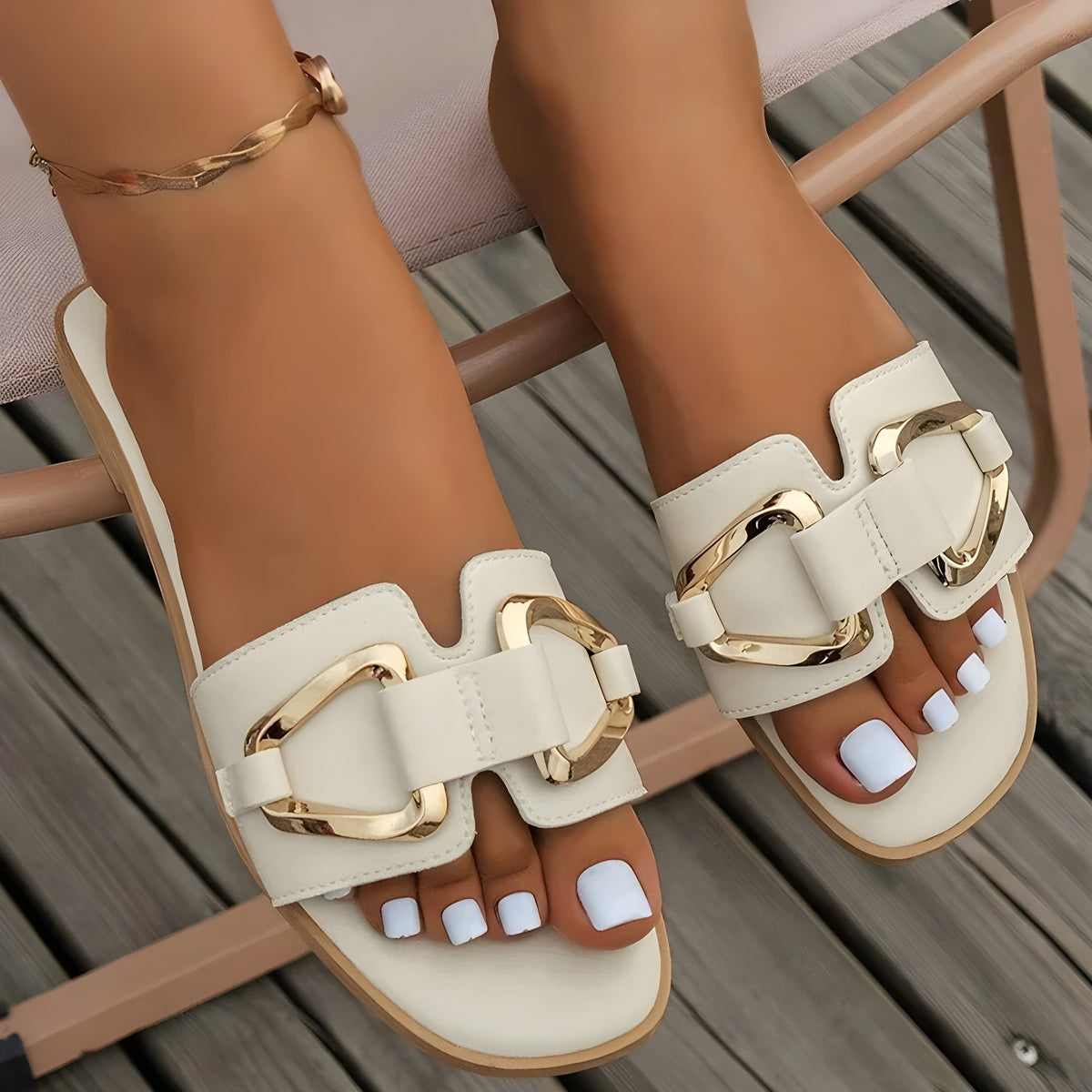 Flat Slide Sandals