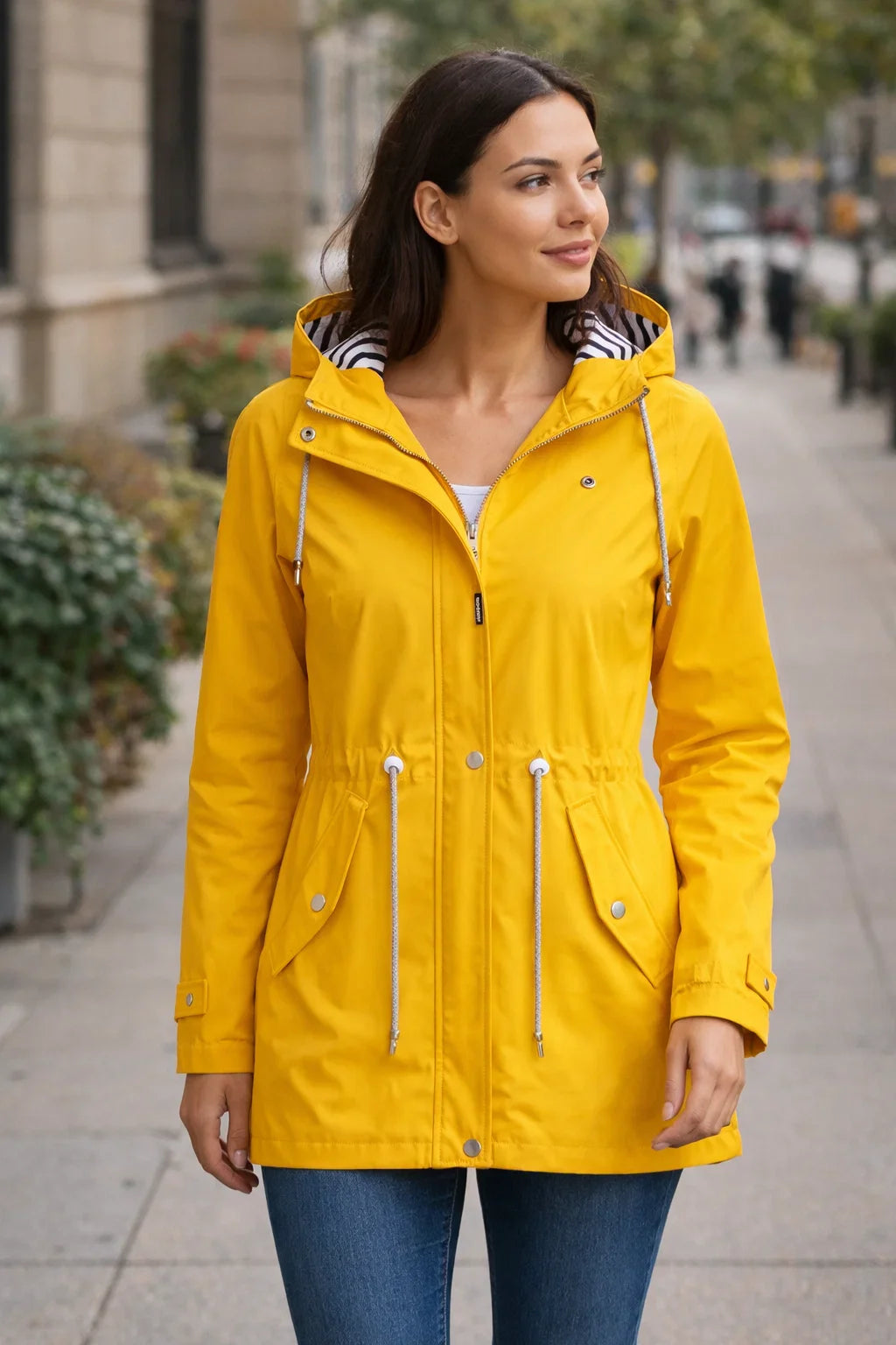 Lightweight Waterproof Hooded Women's Jacket