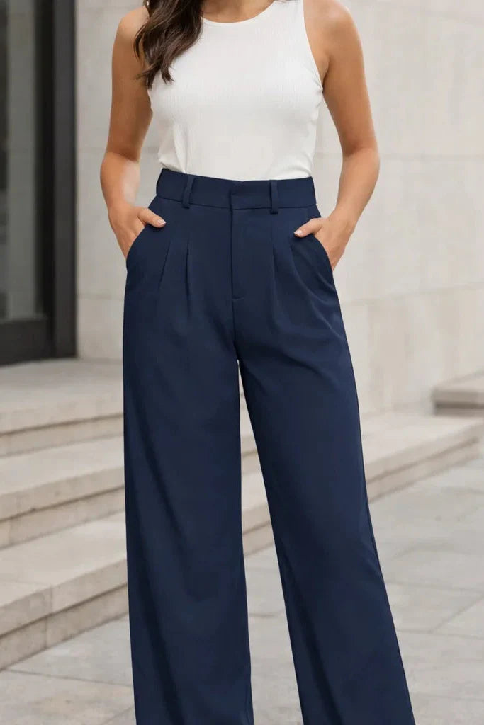 High-Waisted Wide Leg Trousers for Women