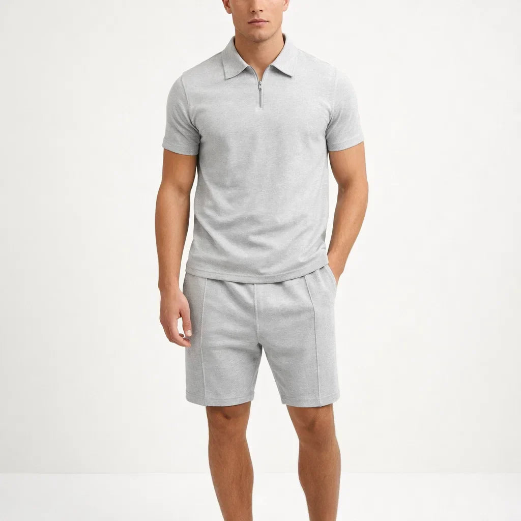 Men Two-Piece Polo and Shorts Summer Set