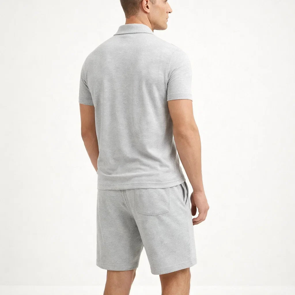 Men Two-Piece Polo and Shorts Summer Set