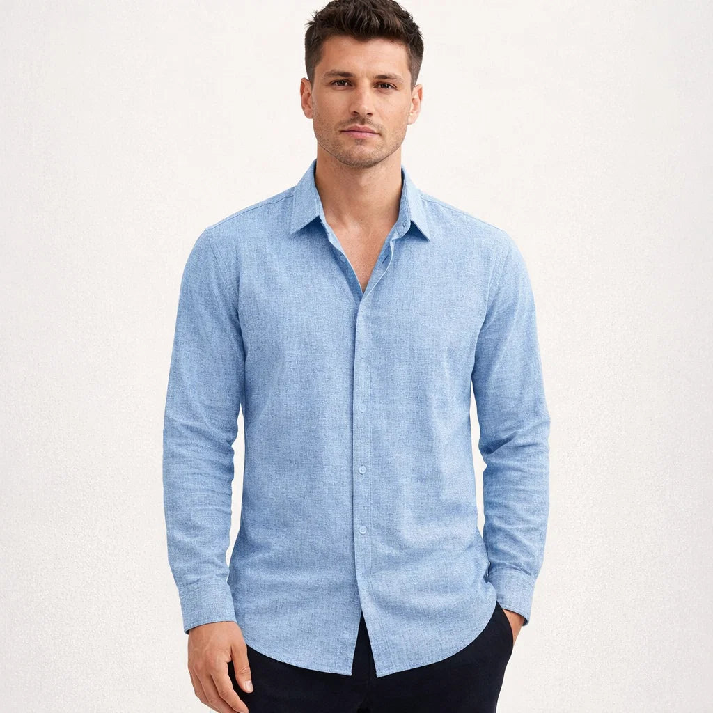 Linen Shirt | Button Classic Relaxed Fit Men