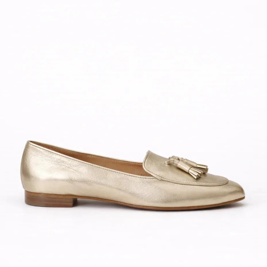 Golden Tassel Moccasin Loafers