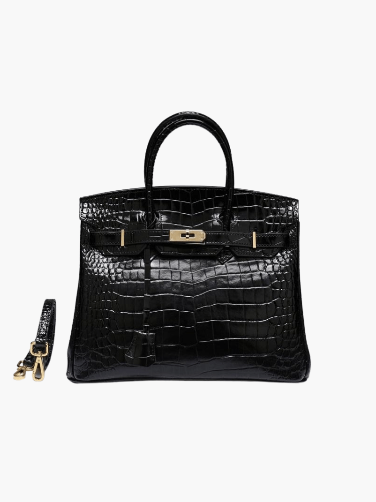 Leather Structured Shoulder Handbag