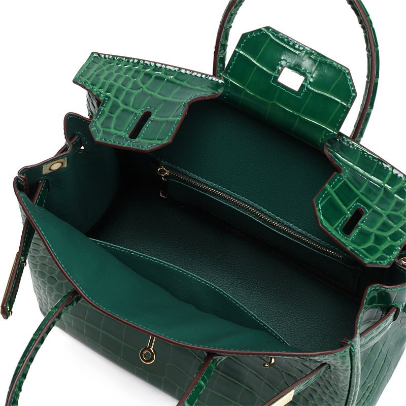 Leather Structured Shoulder Handbag