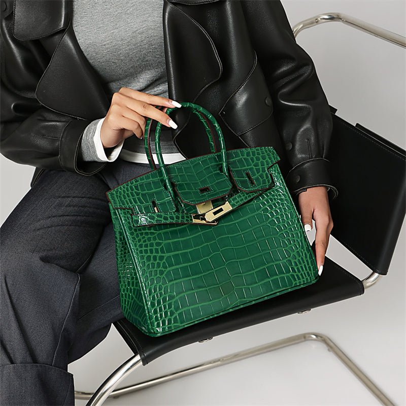 Leather Structured Shoulder Handbag