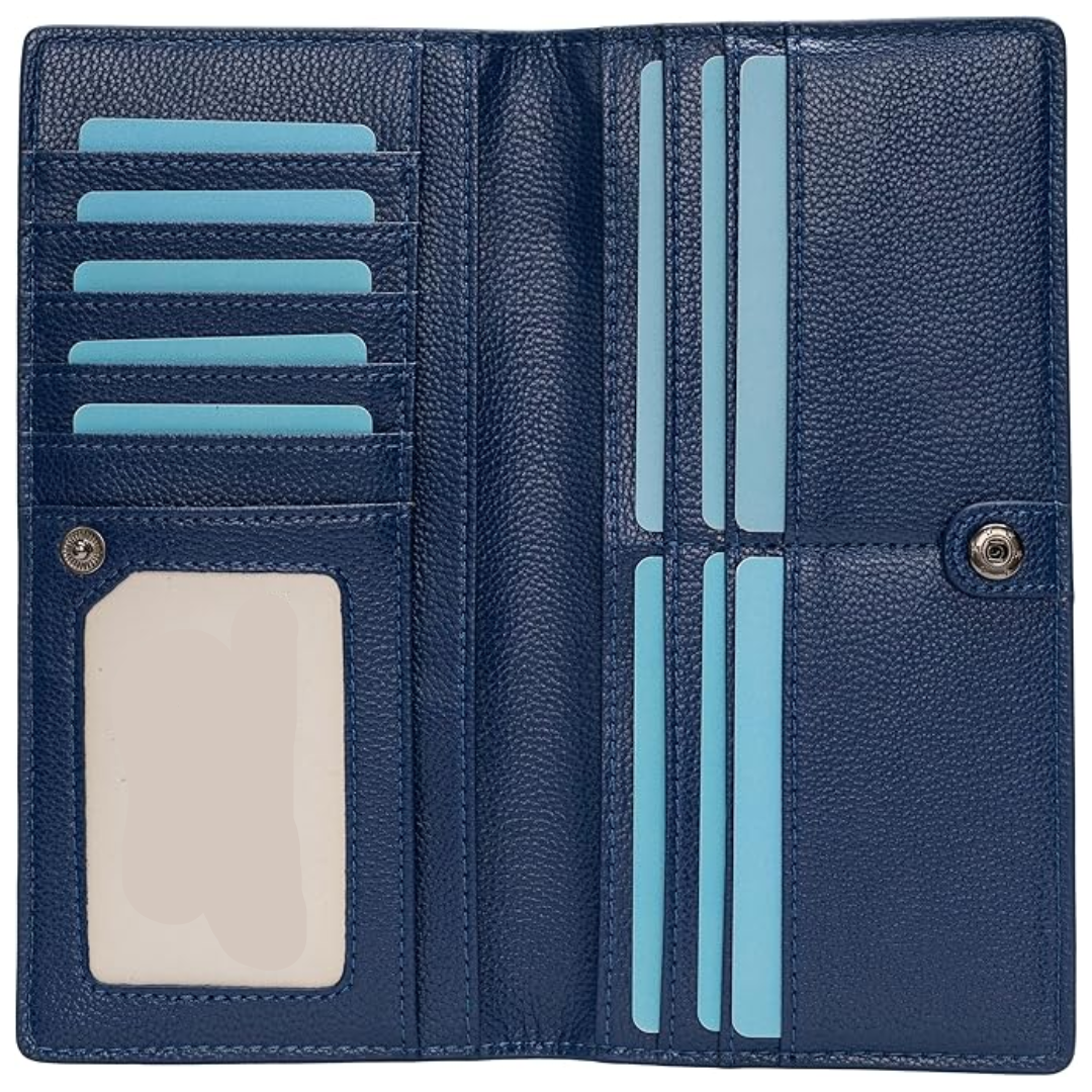 Ultra-Slim RFID Blocking Leather Card Wallet