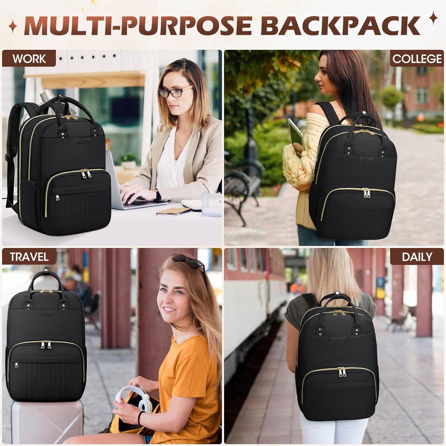 TSA-Friendly Anti-Theft Travel Laptop Backpack