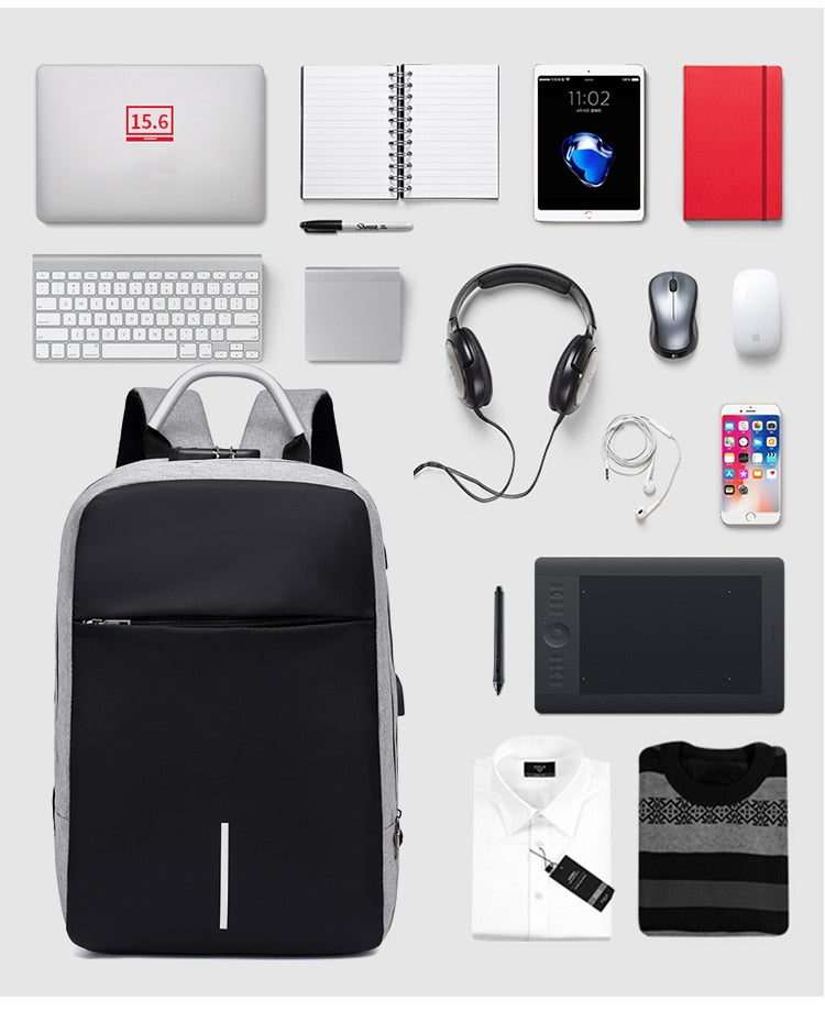 SafeCarry Water-Resistant Anti-Theft Backpack