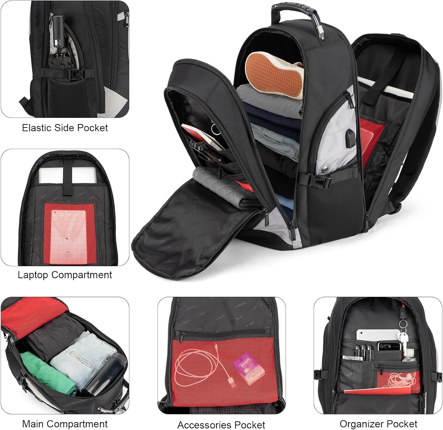 Anti-Theft USB Charging Laptop Backpack