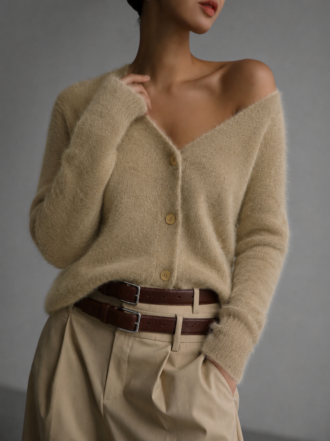 Oversized Button-Up Cardigan