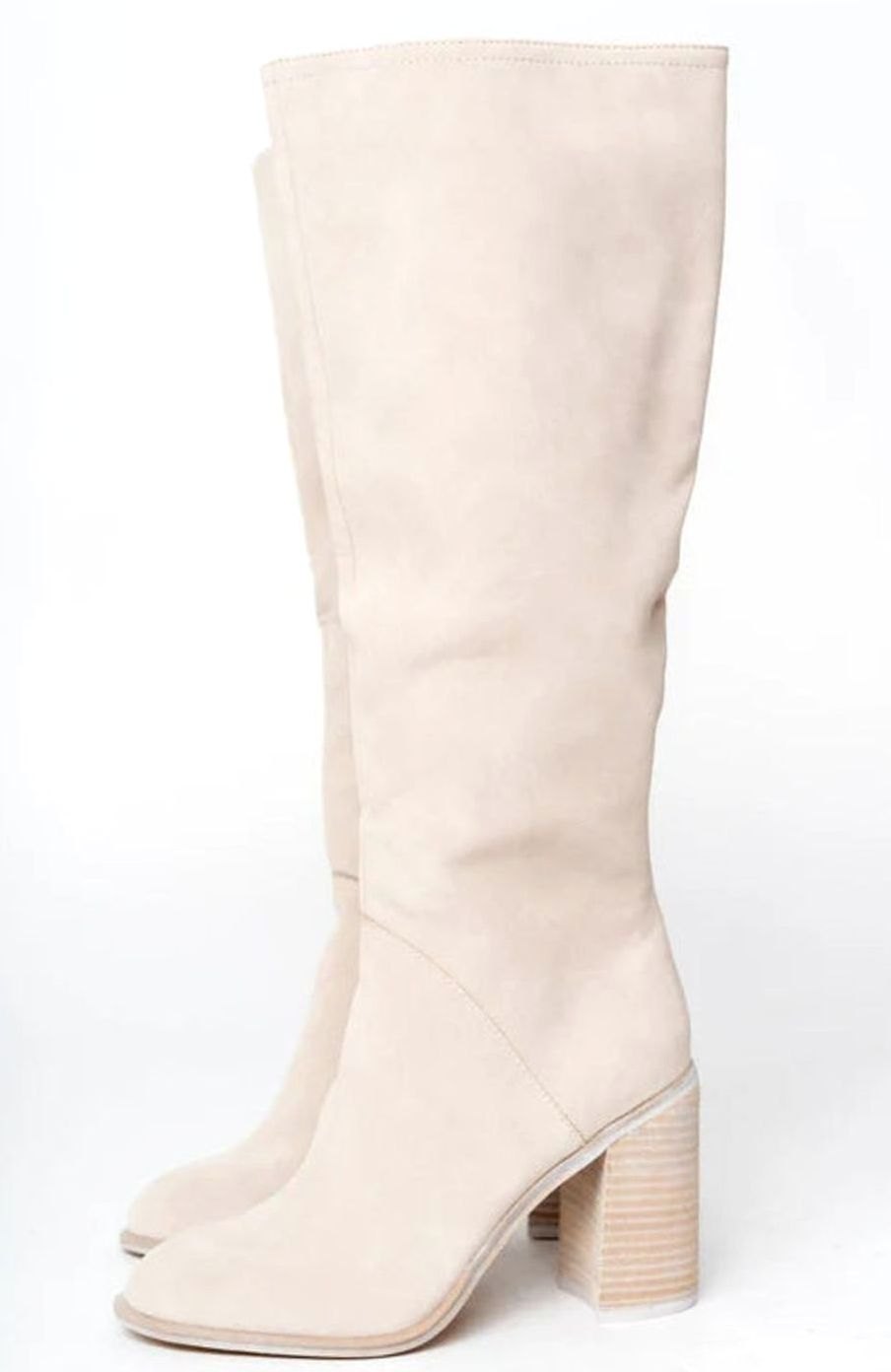 Scarlett Suede-Look Block Heel Boots