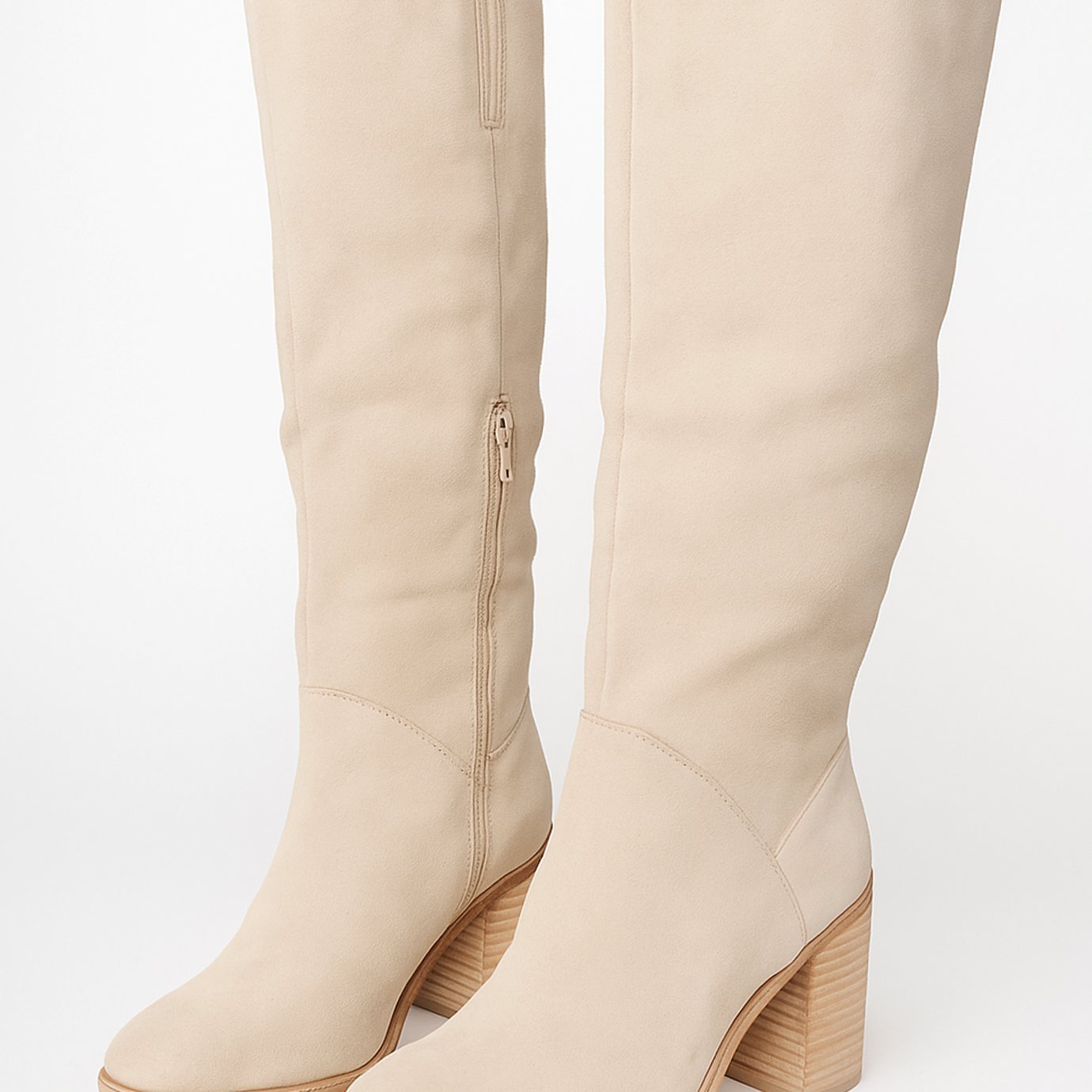 Scarlett Suede-Look Block Heel Boots
