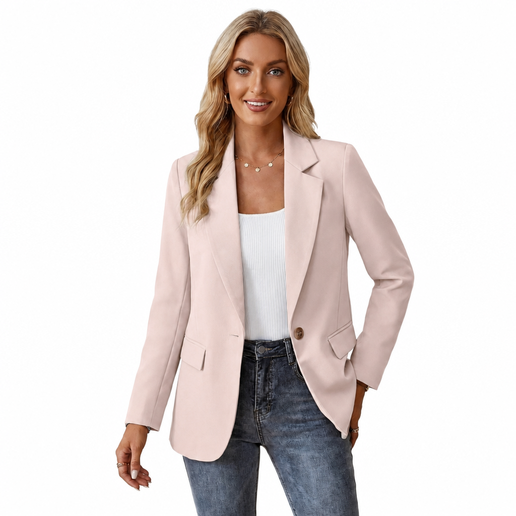 Tailored Notch Lapel Single-Breasted Blazer