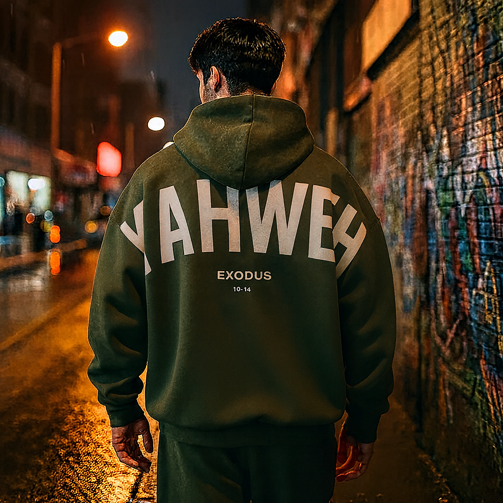 Yahweh Testimony Oversized Fleece Hoodie