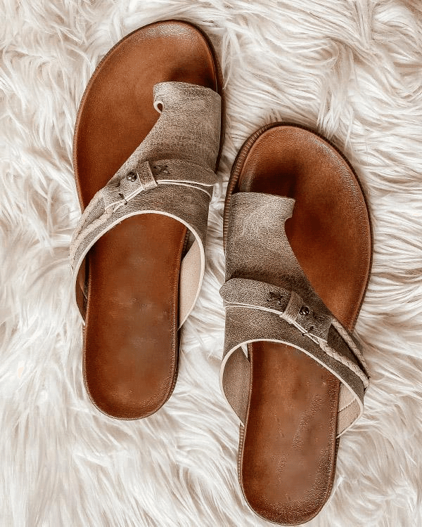 Minimalist Barefoot Flat Sandals With Ankle Strap