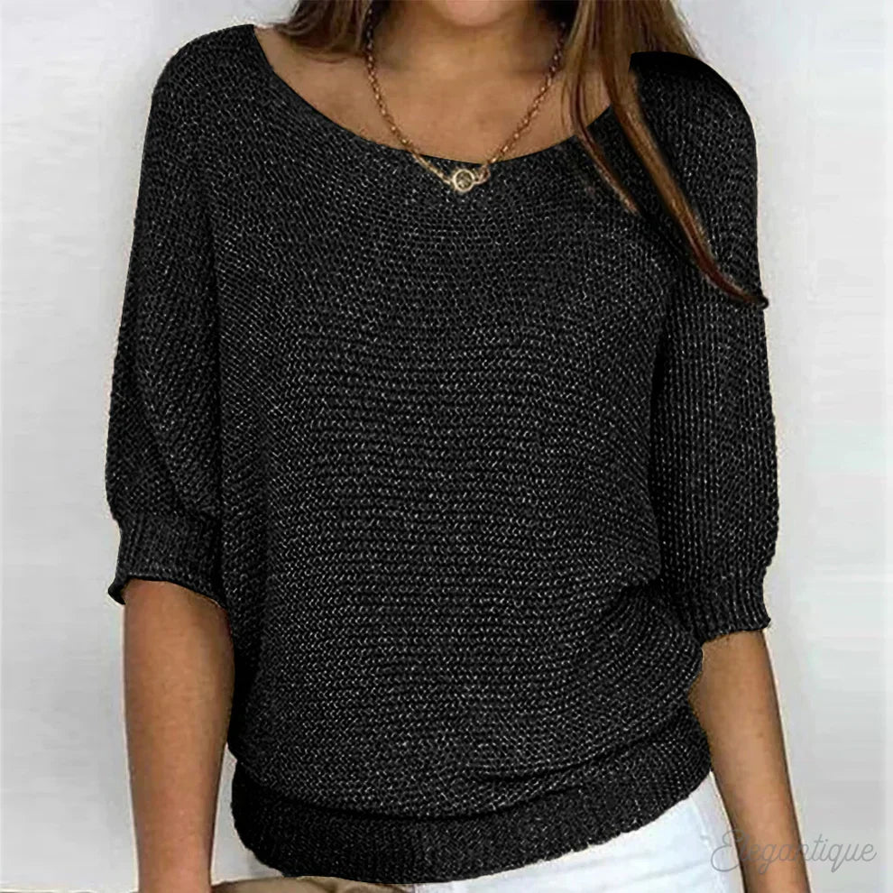Elegant Cross Knit Layering Sweater