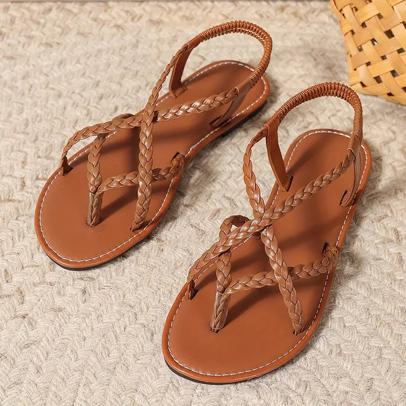 Braided Strap Comfort Sandals