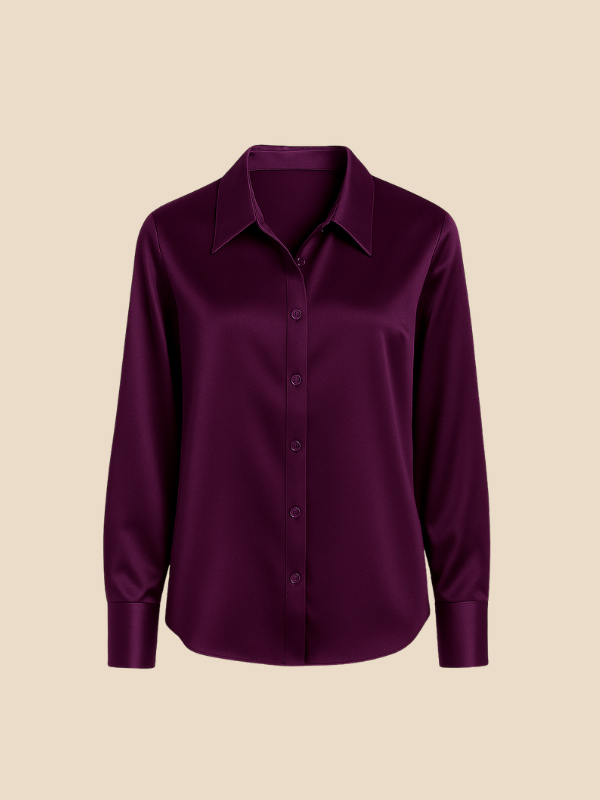 Adriana Button Blouse for Women – Long Sleeve Elegant Office Top