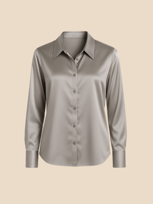 Adriana Button Blouse for Women – Long Sleeve Elegant Office Top
