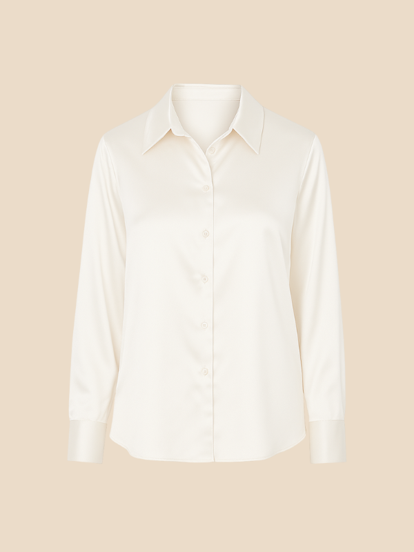 Adriana Button Blouse for Women – Long Sleeve Elegant Office Top
