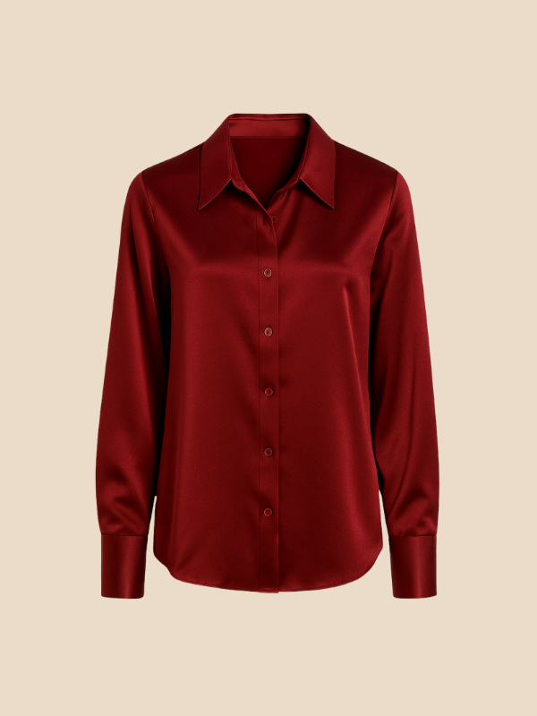 Adriana Button Blouse for Women – Long Sleeve Elegant Office Top