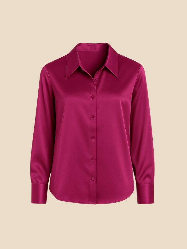 Adriana Button Blouse for Women – Long Sleeve Elegant Office Top