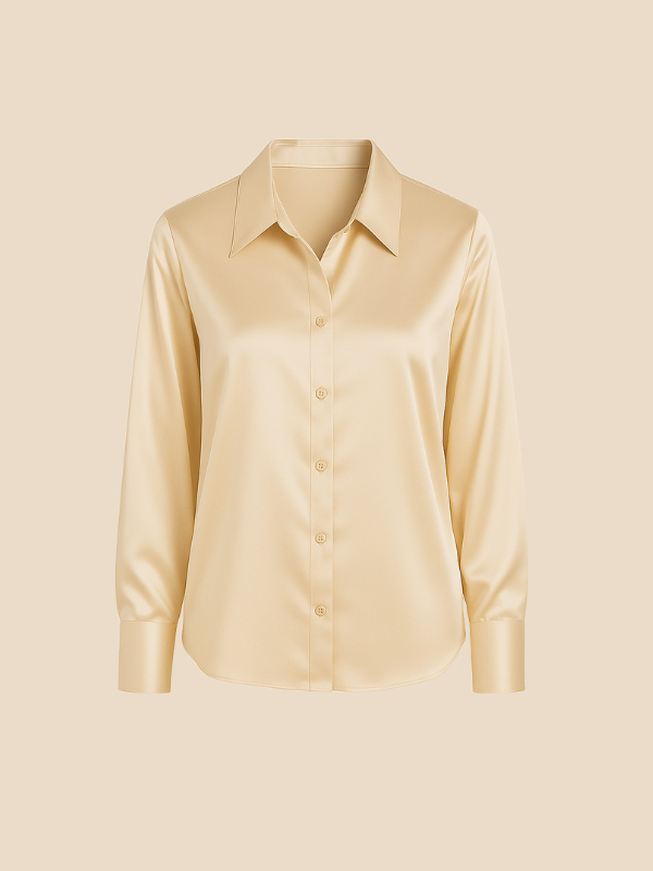 Adriana Button Blouse for Women – Long Sleeve Elegant Office Top