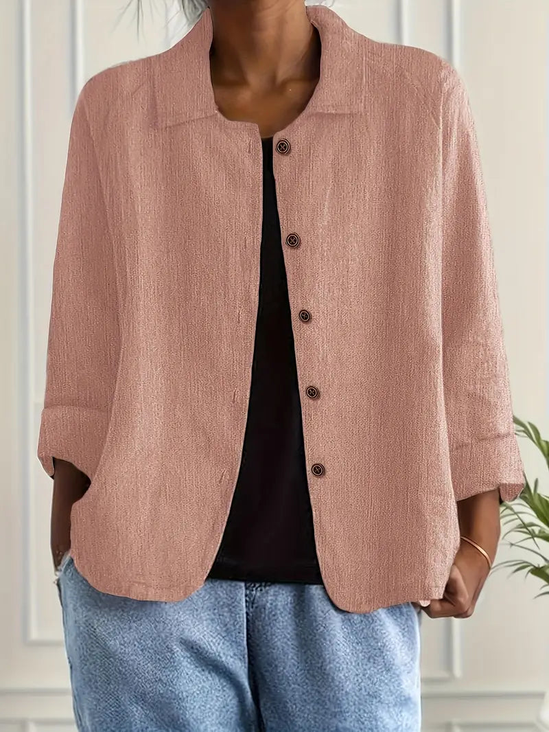 Lightweight Cotton Linen Shirt Cardigan