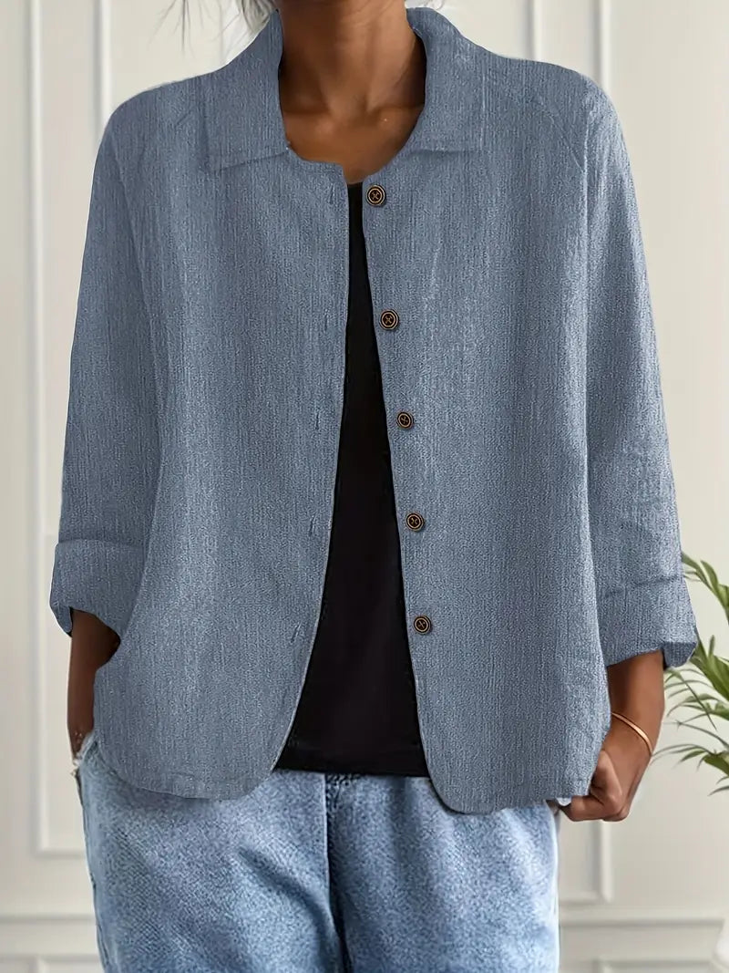Lightweight Cotton Linen Shirt Cardigan