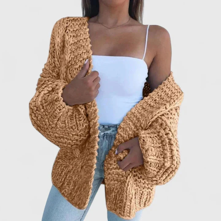 Solène Chunky Knit Open Cardigan